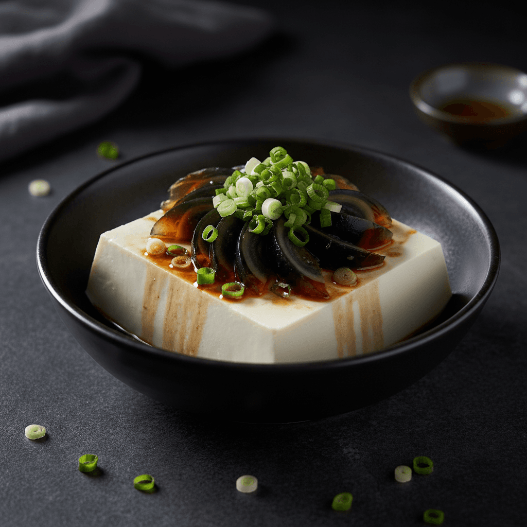 Century egg and tofu salad