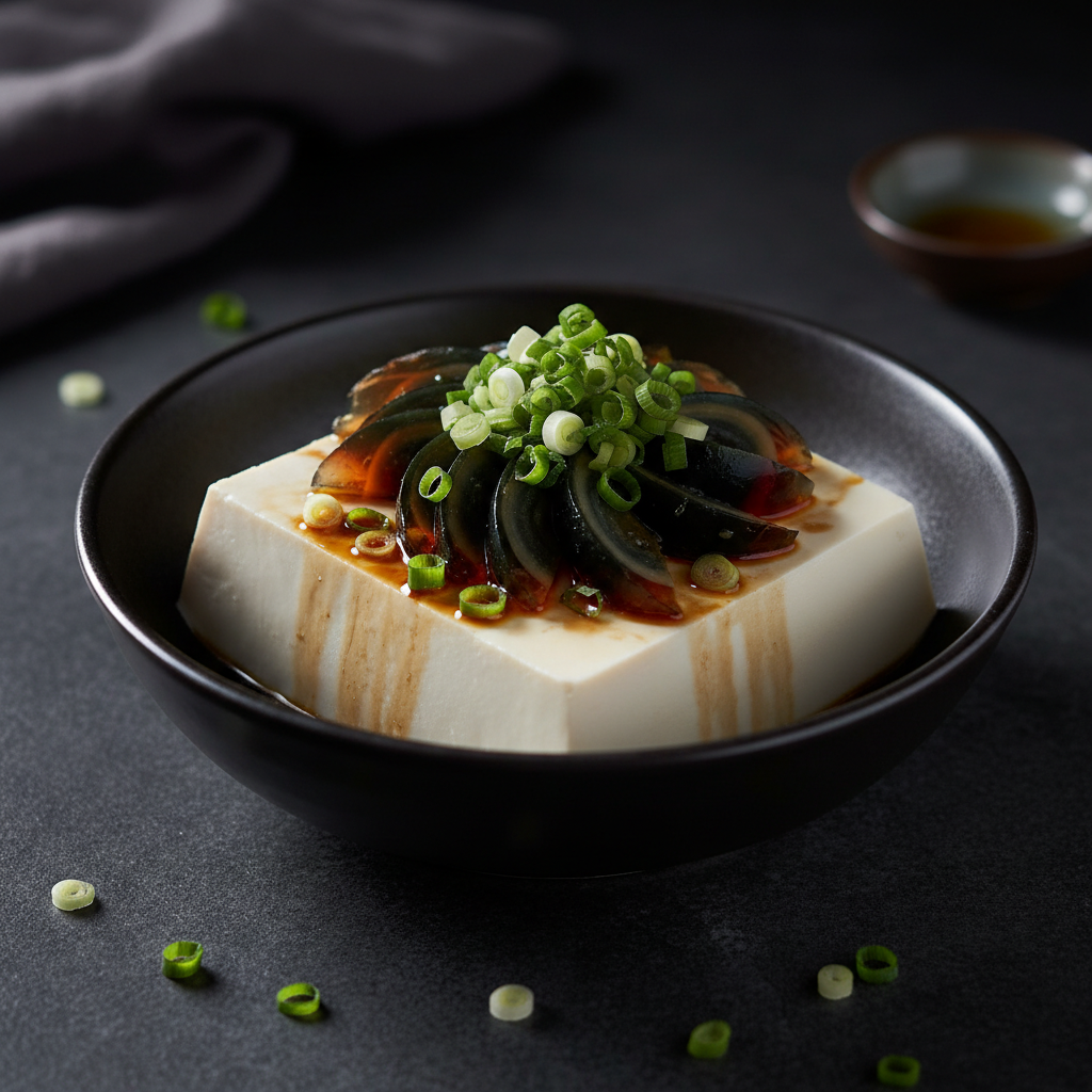 Century egg and tofu salad